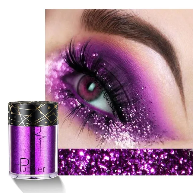 Luxury glitter in several color variants with universal use on eyes, lips and body