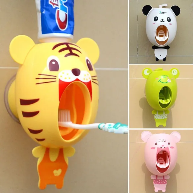 Toothpaste dispenser with theme of animals