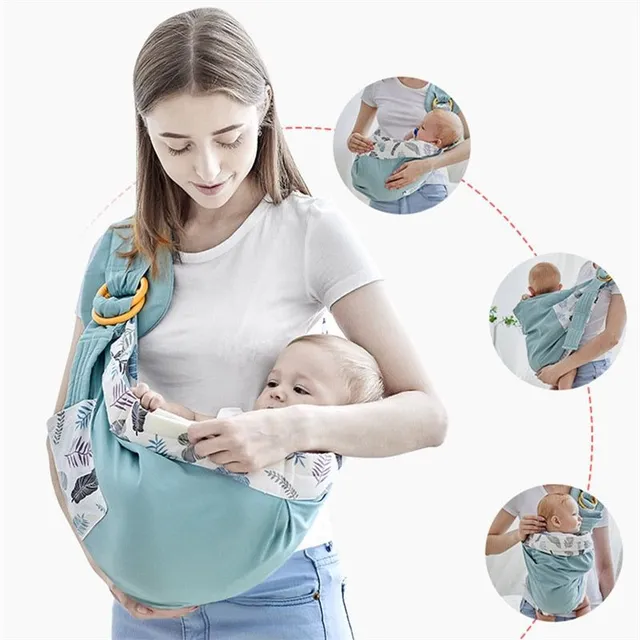 Baby Wrap Newborn Sling Carrier Dual Use Infant Breastfeeding Cover Mesh Fabric Breastfeeding Carriers Adjustable Kangaroo Bag