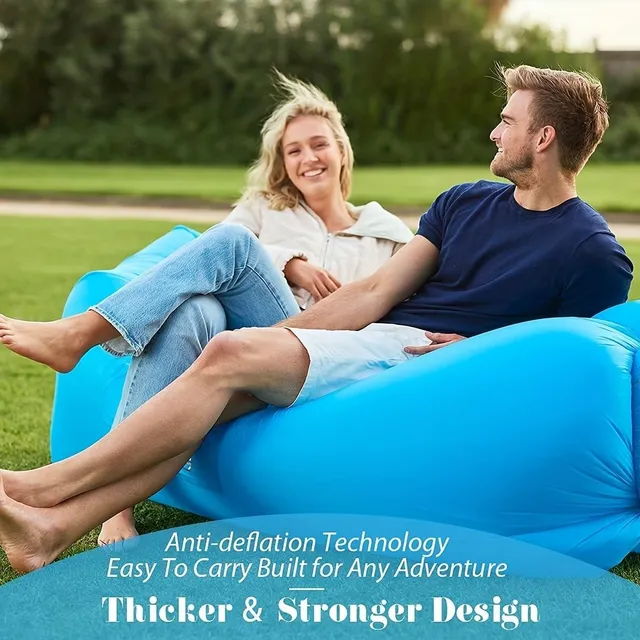 Inflatable waterproof portable deckchair - suitable for garden, beach, camping