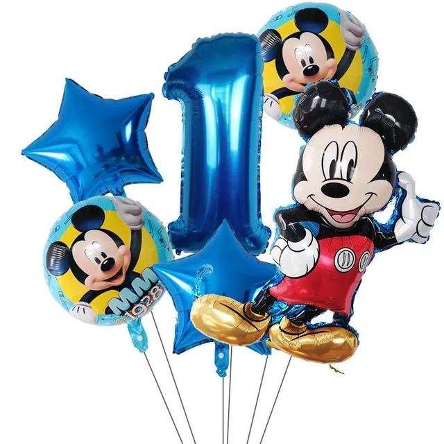 Frumoase baloane gonflabile cu Mickey Mouse - 6 buc