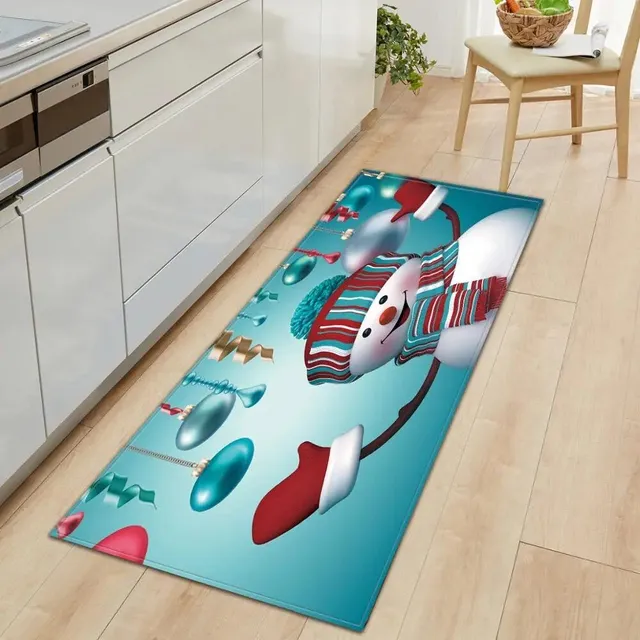 Cute carpet for Christmas season - Rectangular carpet with anti-slip surface for bedroom