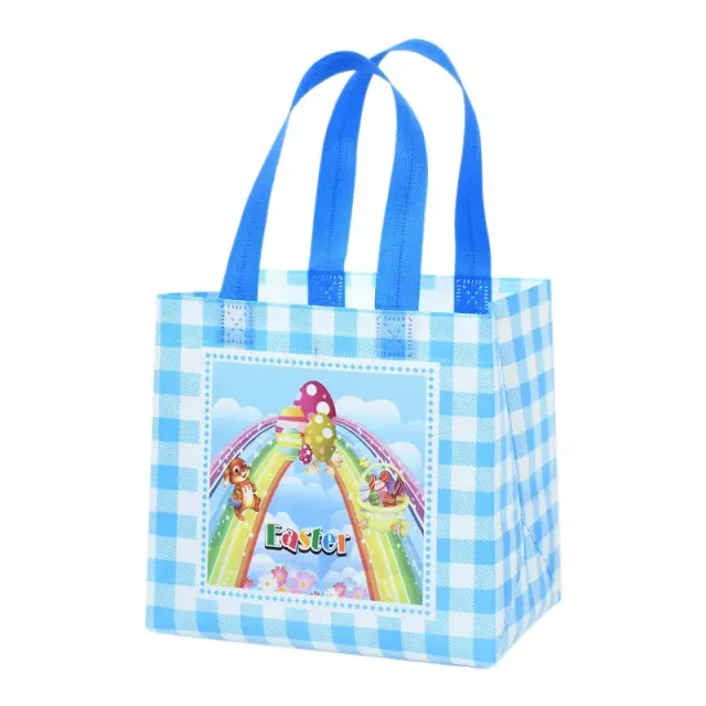 Large-night gift bag made of nonwoven fabric with rabbit motif