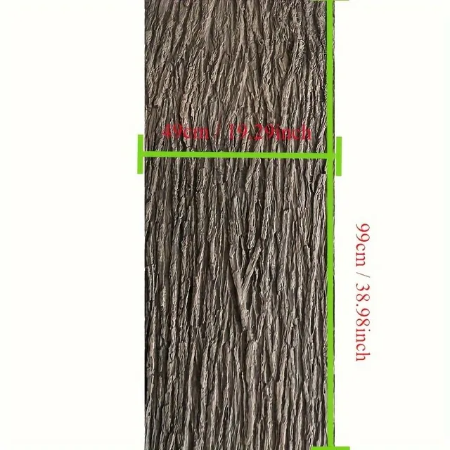 Corteccia di salice artificiale in plastica per coprire tubi e colonne in interni/esterni - Tronco d'albero falso realistico per coprire pareti - Non necessita di elettricità