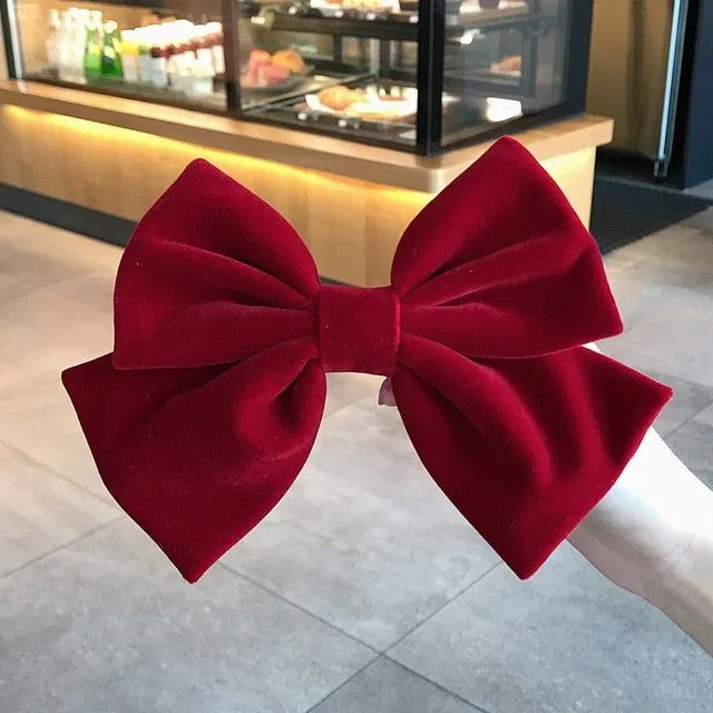 Big velvet bow for hair