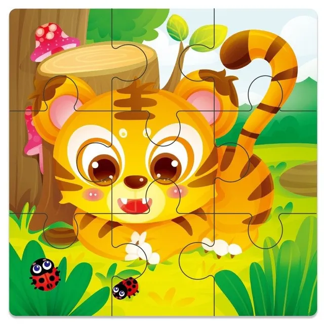 Drewniana puzzle 9 sztuk