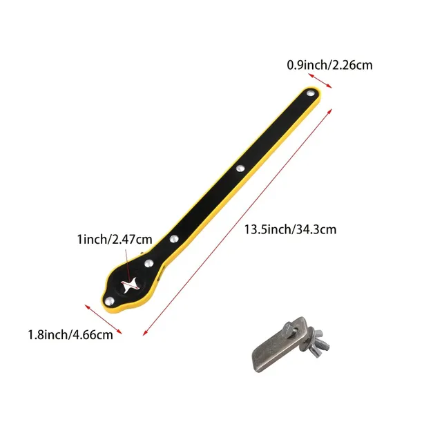 Universal jack wrench with long handle for jack, wheel screwdriver for trucks, vans and cars - Easy change of tires