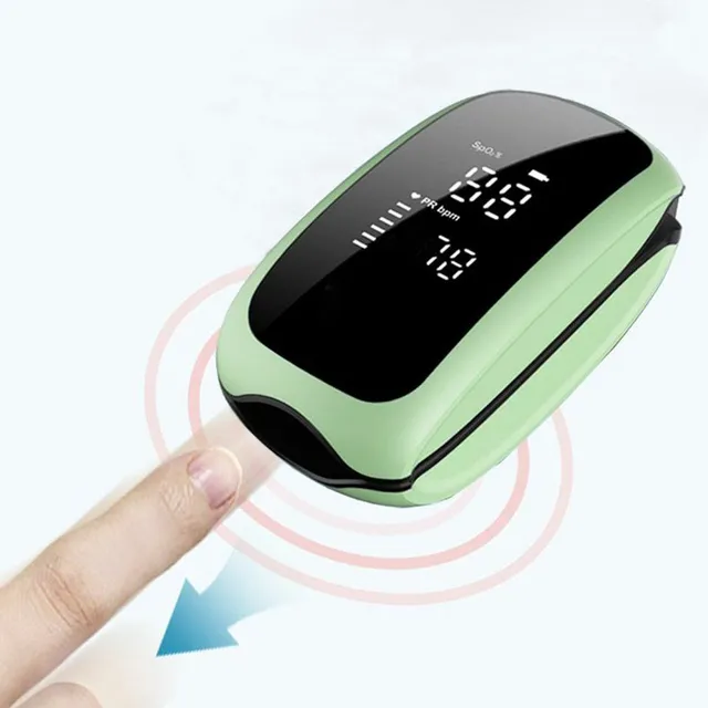 Přenosný prstový pulzní oxymetr - monitor nasycení krve kyslíkem