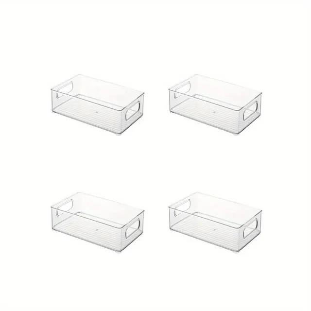 2/4/6Ks Transparent Refrigerator Storage Box, Portable Storage Container