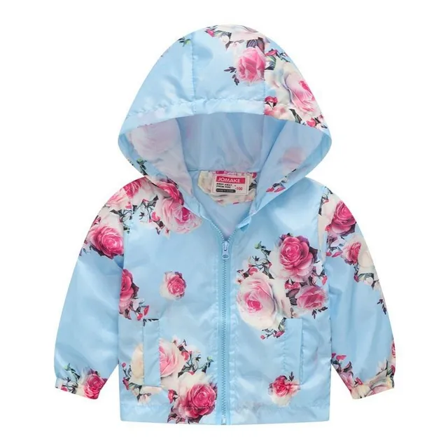 Girls spring and autumn windbreakers with hood