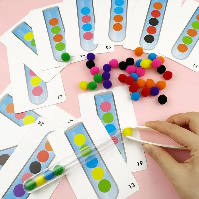 Set of educational games to cut the balls