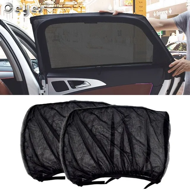 Ceyes 2pcs Auto Styling Accessories Sun Shade Auto UV Protect Curtain Side Window Sunshade Mesh Sun Visor Protection Window Films