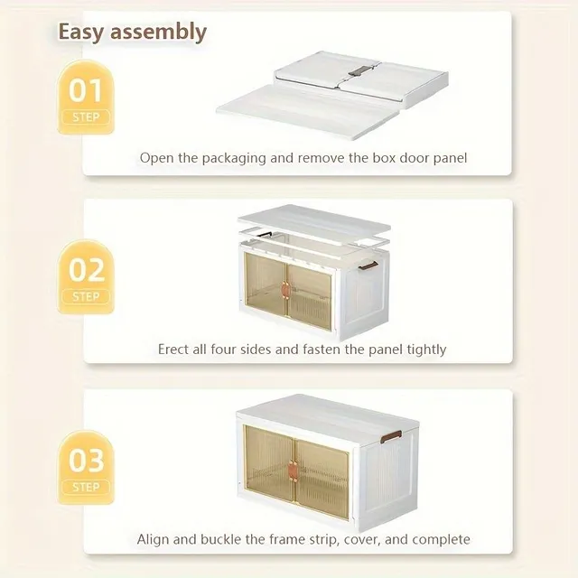 Fully Transparent Folding Botník No Montage, More Floor Drawers for Shoes and Accessories, Ideal for the Organization of Households