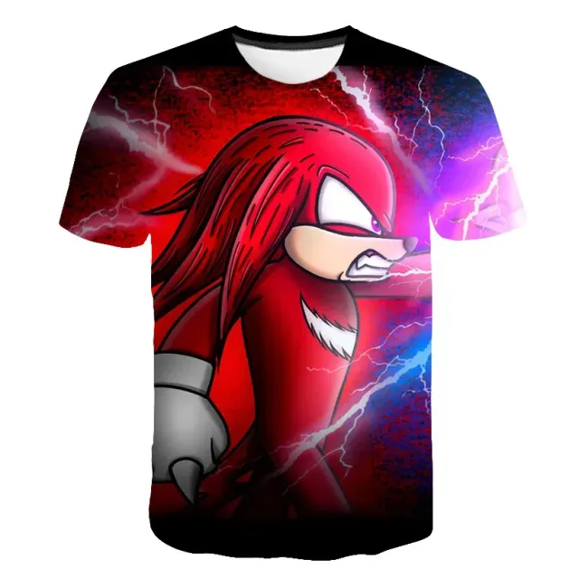 Kinder-T-Shirt bedruckt mit verschiedenen Sonic the Hedgehog-Motiven