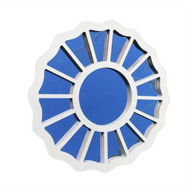 Decoration of a window in the shape of a sun flower