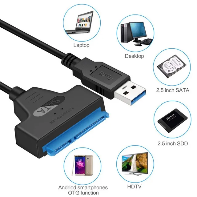 USB 3.0 SATA-USB adapter kábel