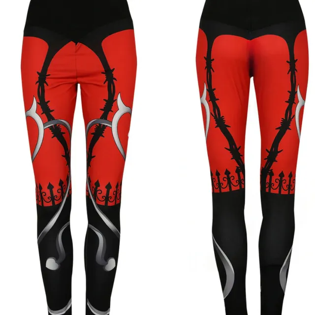 Evil original red leggings with high waist