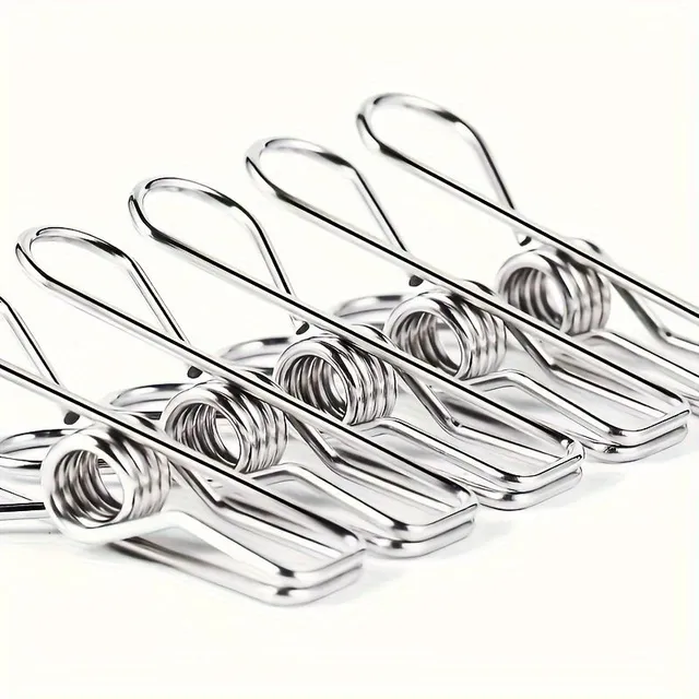 Set of 20 pcs stainless steel laundry pins, durable and universal metal clips for underwear