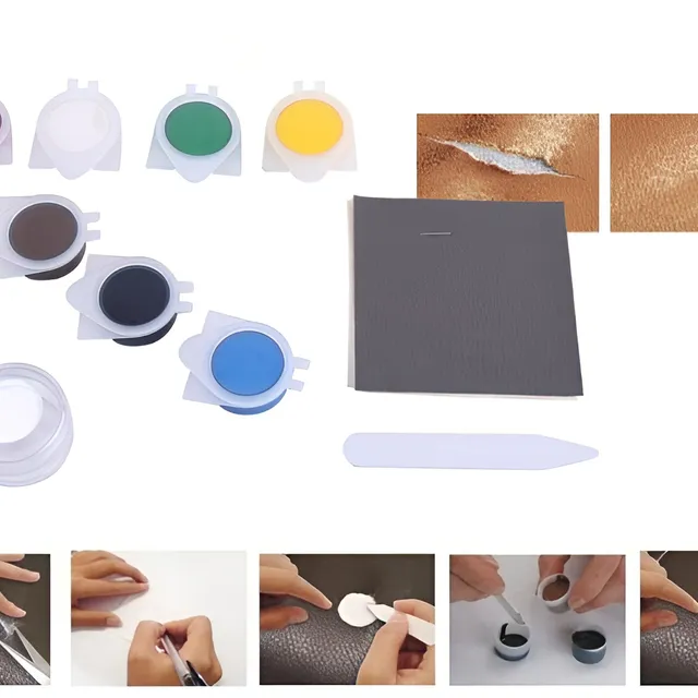 Leather repair kit - repair of scuffed paint, scratches and tears