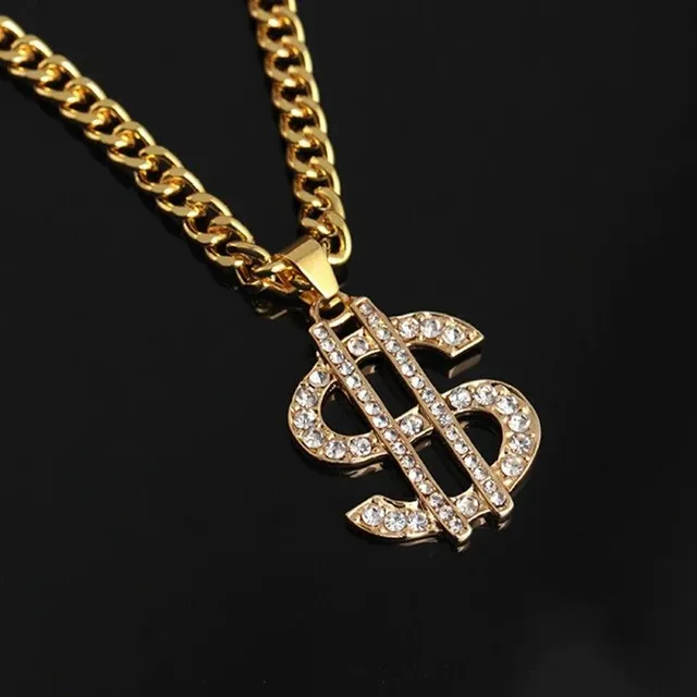 Necklace with dollar D374