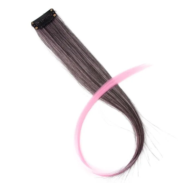 The spring of synthetic hair on the clip - different colors