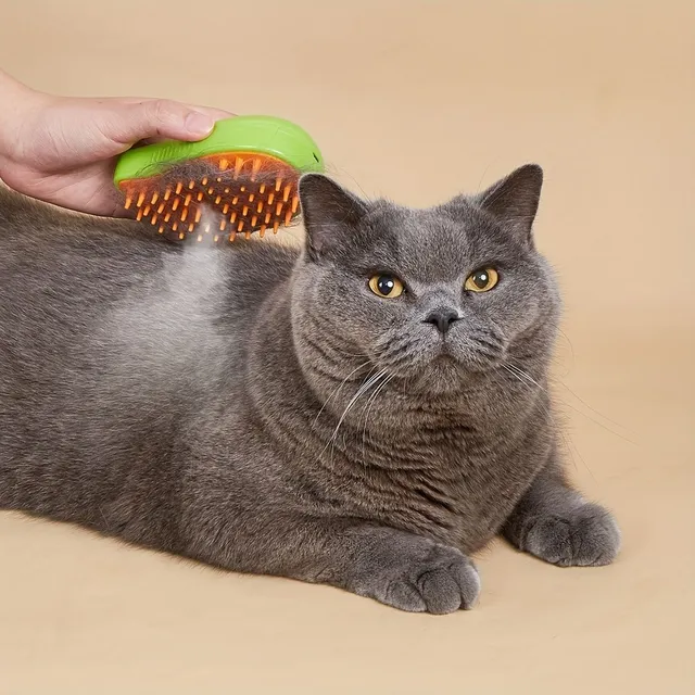 Multifunction cat brush - hair removal, massage, steam cleaning