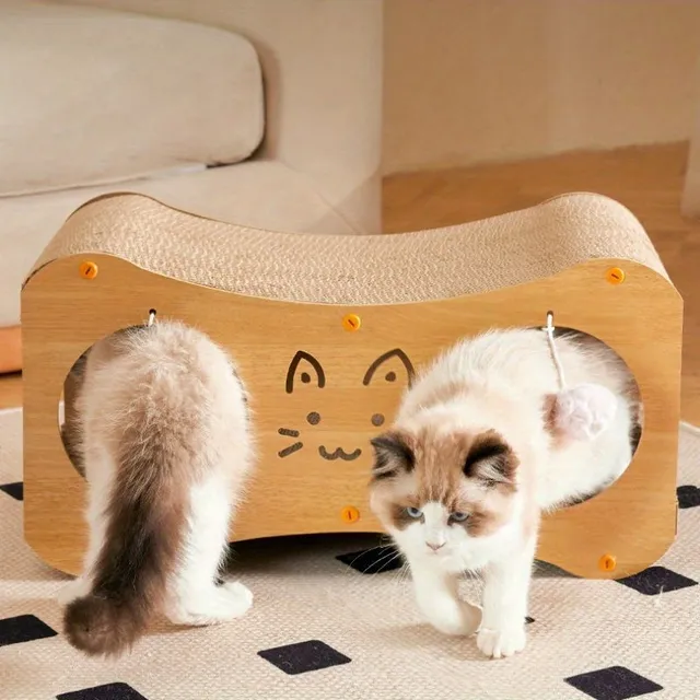 Luxury two-story cat house Feline Fantasy with scratch, sisal pelíšek and interactive ball - year-round dustless nest for cats