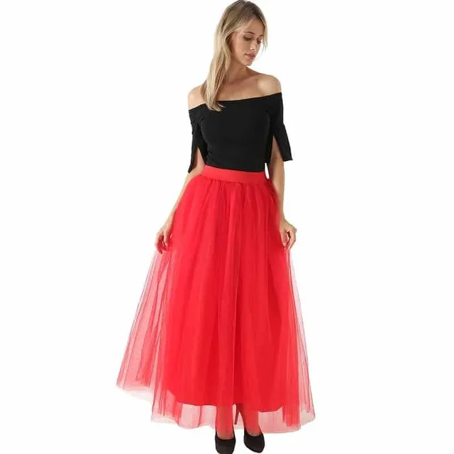 Women's tulle maxi skirt