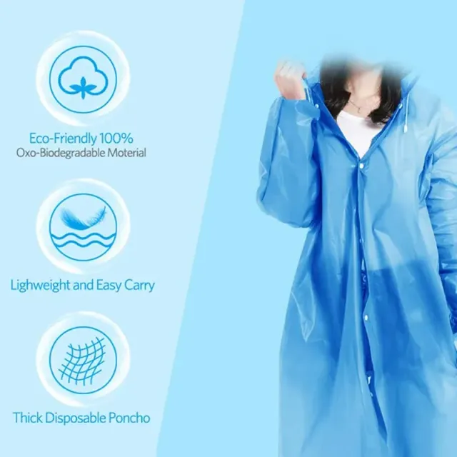 Imperméable transparent en EVA pour femmes et hommes avec capuche pour activités en extérieur