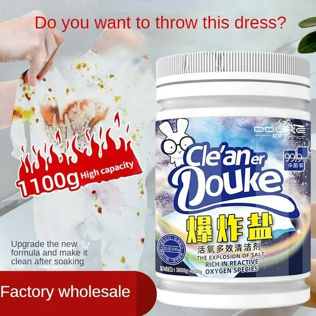 Strong Decontamination Washing Powder Bubble Salt Homemade Garment Bleach Active Oxygen Color Bleaching Powder Blast Salt