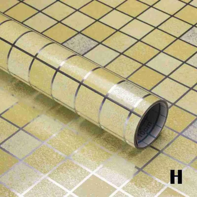 Waterproof retro checkered self-adhesive wallpaper