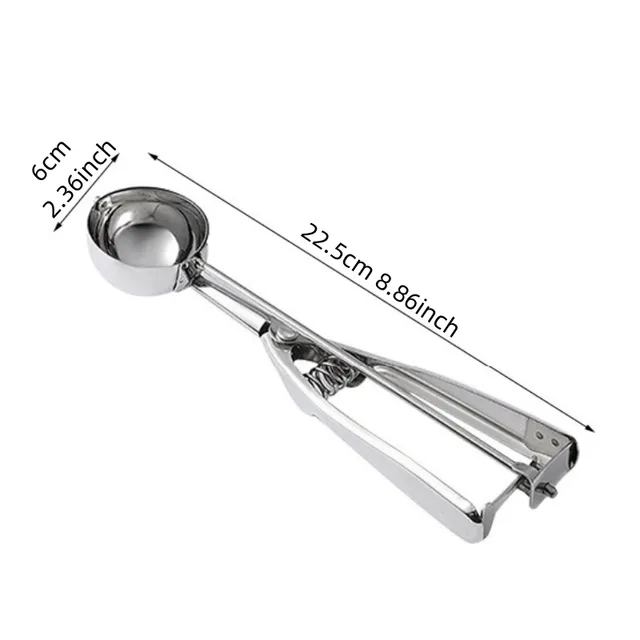 3v1 stainless steel ice cream scoop - ideal for easy picking and serving ice cream, fruit and melons