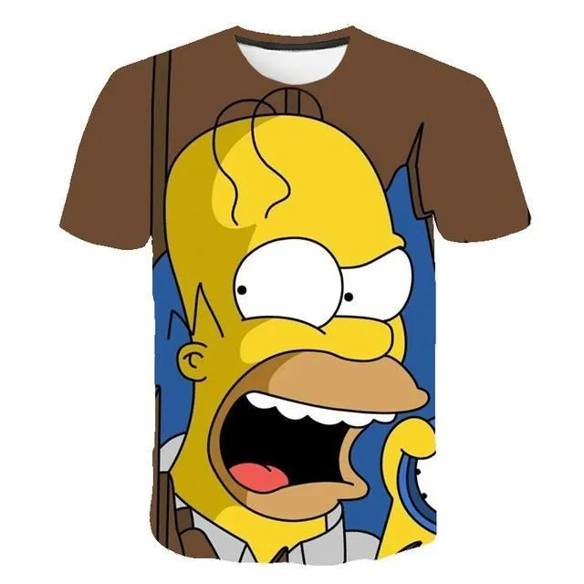 Unisex 3D tričko Simpsonovci 924 xs