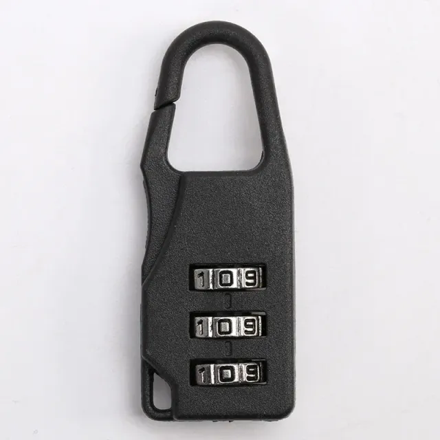 Portable plastic mini lock with code for travel, luggage, zippers, backpacks and purses - anti theft