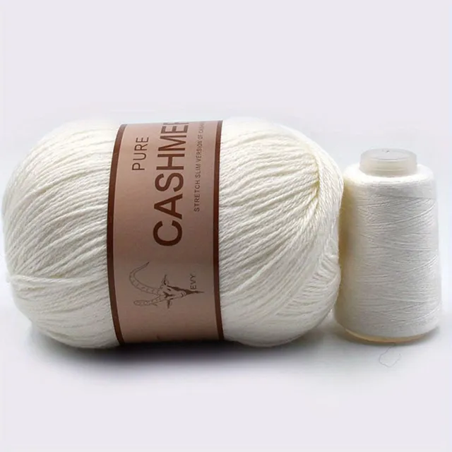 Beautiful 98% cashmere yarn for hand knitting and crochet - soft and suitable for machines - ball for scarves, sweaters and more