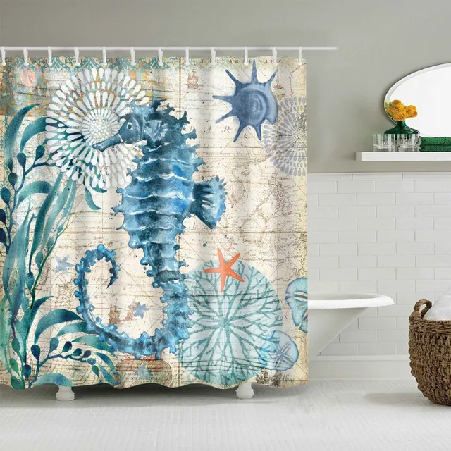 Shower curtain sea animals M 3