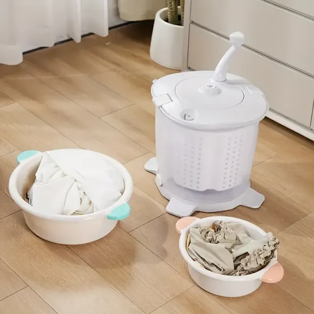 Manual mini washing machine without electricity for household and track, 4,5 kg capacity, top filling, mechanical control