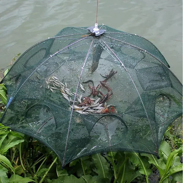 Automatic fishing net with 4-8 holes