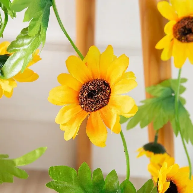 Girlanda with artificial sunflowers