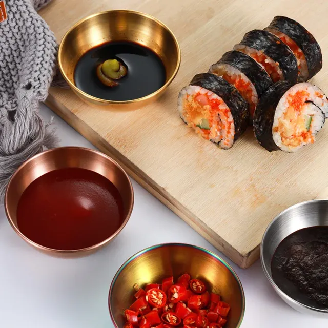 5 korean saucers for spices and seasonings made of stainless steel