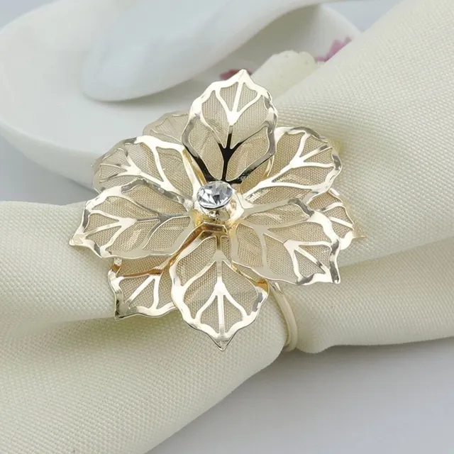 Decoration rings for napkins with flower 12 pcs