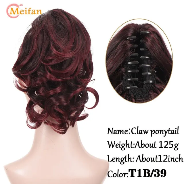 Rövid Wavy Claw Conytail Clip A haj kiterjesztései Fekete Barna Pony Tail Clip In Hair Tail Natural Fake Hair Extensions