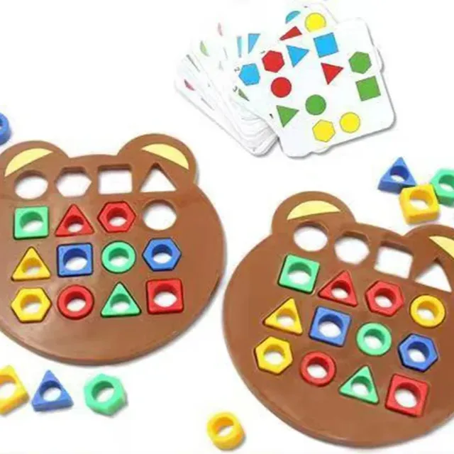 Montessori educational game with geometric shapes and colors