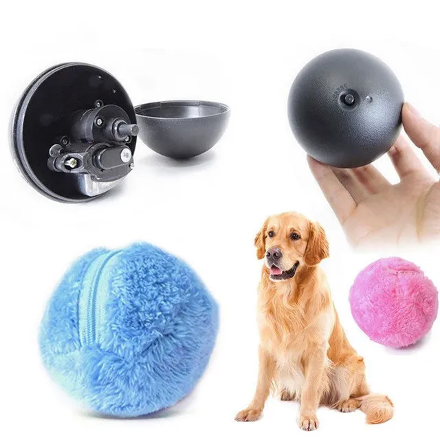 Pet Electric Toy Ball Automatické Pet Plyšová lopta