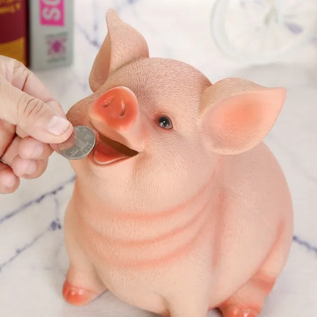 Children's cash box in the form of a fat pig