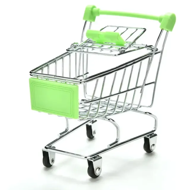 Simulation child shopping trolley for playing and storing toys