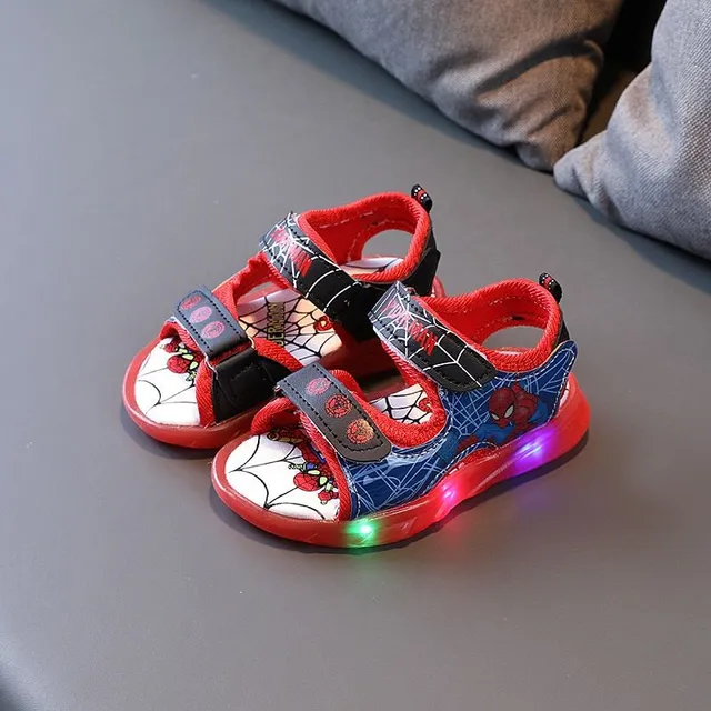 Boys' glowing sandals Spiderman