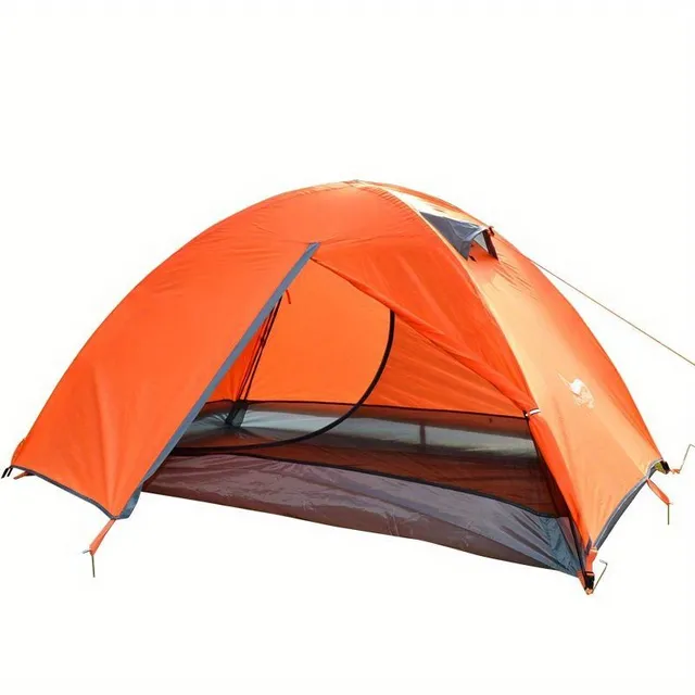 1 pc double-layer tent for two persons, outdoor camping portable tent resistant to rain and sun cream