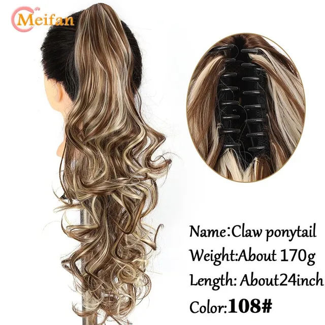 Rövid Wavy Claw Conytail Clip A haj kiterjesztései Fekete Barna Pony Tail Clip In Hair Tail Natural Fake Hair Extensions