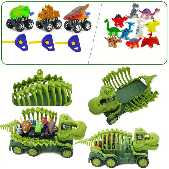 Original Dino Conveyor with 3x Ejector Dinosaurs (Light & Sounds) - Christmas, Halloween, Thanksgiving Gift Set
